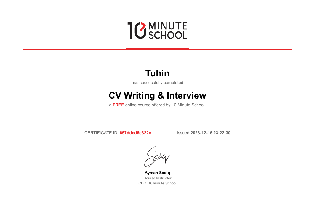 CV Writing & Interview